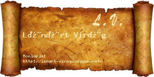 Lénárt Virág névjegykártya